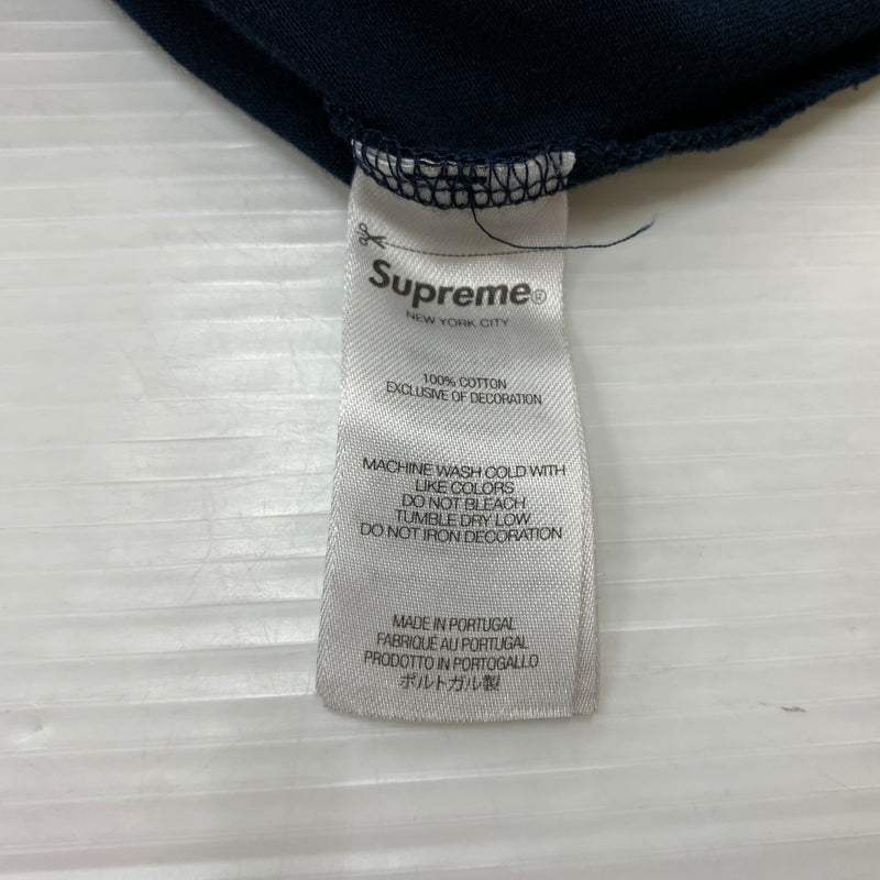 【中古品】【メンズ】 SUPREME シュプリーム SMALL BOX LOGO S/S TEE スモール ボックス ロゴ ショート スリーブ Tシャツ 半袖 トップス 149-260730-sa-14-tei サイズ：Ｍ カラー：ネイビー 万代Net店