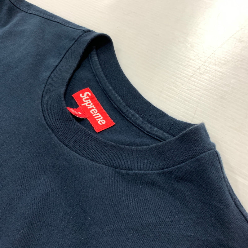 【中古品】【メンズ】 SUPREME シュプリーム SMALL BOX LOGO S/S TEE スモール ボックス ロゴ ショート スリーブ Tシャツ 半袖 トップス 149-260730-sa-14-tei サイズ：Ｍ カラー：ネイビー 万代Net店