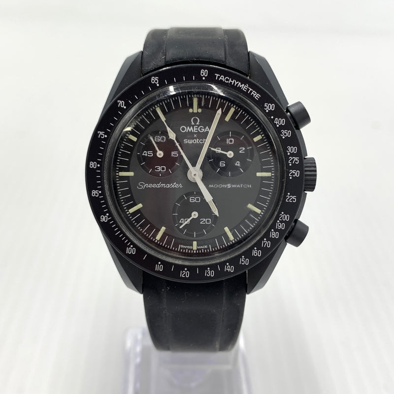 【現状渡し品】【メンズ】 SWATCH スウォッチ × OMEGA オメガ 別注 コラボ MOONSWATCH MISSION TO MERCURY S033A100 ムーンスウォッチ ミッション トゥ マーキュリー 腕時計 197-260801-ko-06-tei カラー：グレーブラック 万代Net店