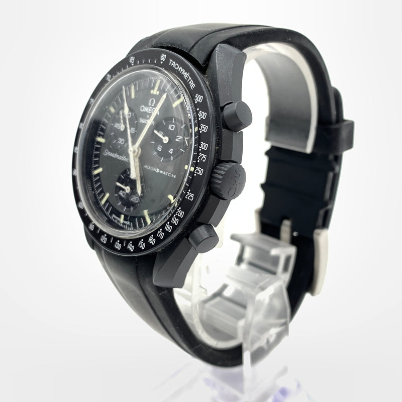 【現状渡し品】【メンズ】 SWATCH スウォッチ × OMEGA オメガ 別注 コラボ MOONSWATCH MISSION TO MERCURY S033A100 ムーンスウォッチ ミッション トゥ マーキュリー 腕時計 197-260801-ko-06-tei カラー：グレーブラック 万代Net店