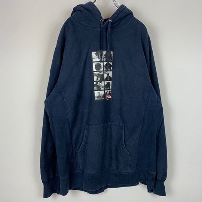 【中古品】【メンズ】 SUPREME シュプリーム 16AW SUMO HOODED SWEAT SHIRT 2016年秋冬 スモ フーディ スウェット シャツ 長袖 トップス プルオーバーパーカー 149-260730-sa-09-tei サイズ：XL カラー：ネイビー 万代Net店