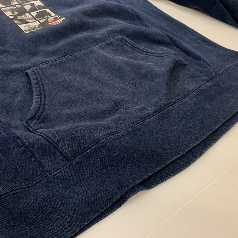 【中古品】【メンズ】 SUPREME シュプリーム 16AW SUMO HOODED SWEAT SHIRT 2016年秋冬 スモ フーディ スウェット シャツ 長袖 トップス プルオーバーパーカー 149-260730-sa-09-tei サイズ：XL カラー：ネイビー 万代Net店