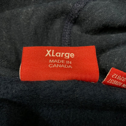 【中古品】【メンズ】 SUPREME シュプリーム 16AW SUMO HOODED SWEAT SHIRT 2016年秋冬 スモ フーディ スウェット シャツ 長袖 トップス プルオーバーパーカー 149-260730-sa-09-tei サイズ：XL カラー：ネイビー 万代Net店