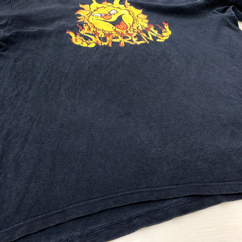 【中古品】【メンズ】 SUPREME シュプリーム 20FW SUN TEE 2020年秋冬 サン Tシャツ 半袖 トップス 太陽 149-260730-sa-15-tei サイズ：XL カラー：ブラック 万代Net店