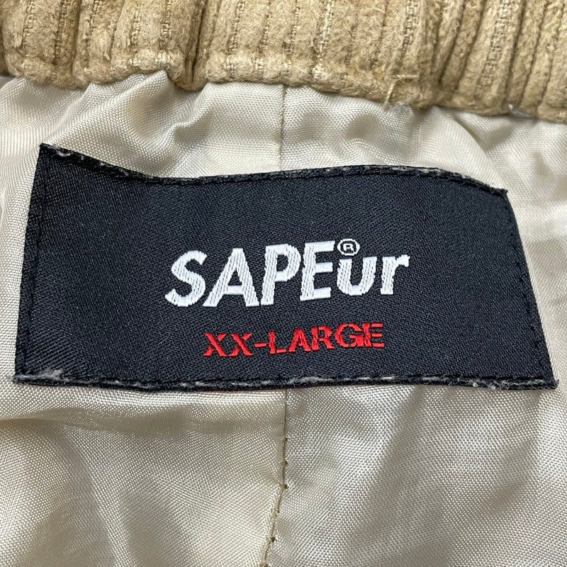 【中古品】【メンズ】 SAPEUR サプール CORDUROY TRUCK PANTS コーデュロイ トラック パンツ ボトムス 153-260731-sa-09-tei サイズ：XXL カラー：ベージュ 万代Net店