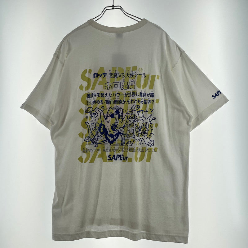 【中古品】【メンズ】 SAPEUR サプール × BIKKURIMANN ビックリマン 別注コラボ NERO S/S TEE ネロ 魔身 ショートスリーブ Tシャツ 半袖 トップス 142-260731-sa-11-tei サイズ：XL カラー：ホワイト 万代Net店