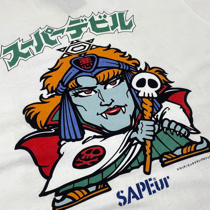 【中古品】【メンズ】 SAPEUR サプール × ビックリマン BIKKURIMANN SUPER DEVIL S/S TEE スーパー デビル ショート スリーブ Tシャツ 半袖 トップス 142-260731-sa-13-tei サイズ：XL カラー：ホワイト 万代Net店