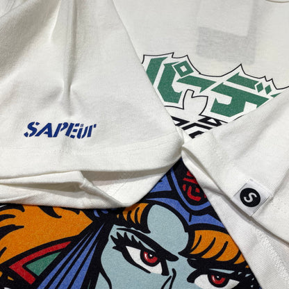 【中古品】【メンズ】 SAPEUR サプール × ビックリマン BIKKURIMANN SUPER DEVIL S/S TEE スーパー デビル ショート スリーブ Tシャツ 半袖 トップス 142-260731-sa-13-tei サイズ：XL カラー：ホワイト 万代Net店