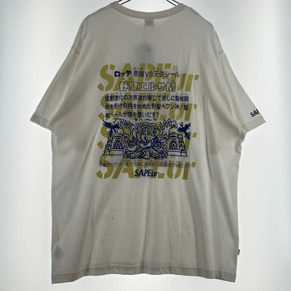 【現状渡し品】【メンズ】 SAPEUE サプール × ビックリマン BIKKURIMANN 別注コラボ ELSA S/S TEE 野聖 エルサ ショート スリーブ Tシャツ 半袖 トップス 142-260731-sa-12-tei サイズ：XXL カラー：ホワイト 万代Net店