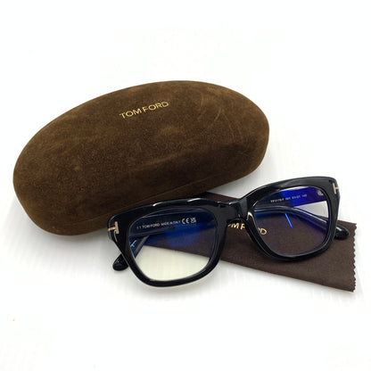 【中古品】【メンズ】 TOM FORD トムフォード ASIAN FIT SUNGLASSES TF5178-F アジアン フィット サングラス アイウェア メガネ ウェリントンシェイプ ※度入り 203-260801-ko-04-tei サイズ：51□21-145 カラー：ブラック 万代Net店