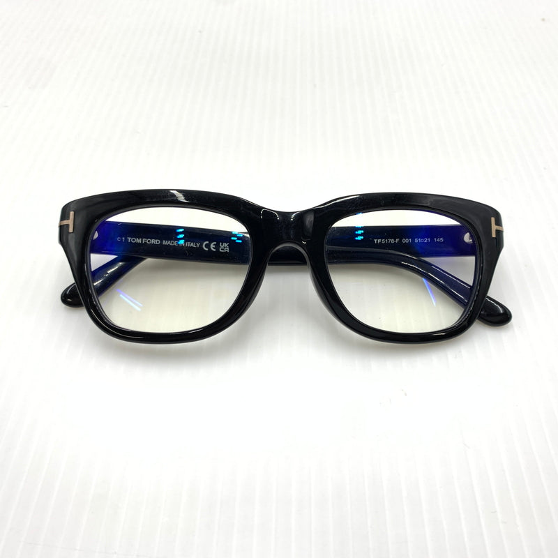【中古品】【メンズ】 TOM FORD トムフォード ASIAN FIT SUNGLASSES TF5178-F アジアン フィット サングラス アイウェア メガネ ウェリントンシェイプ ※度入り 203-260801-ko-04-tei サイズ：51□21-145 カラー：ブラック 万代Net店