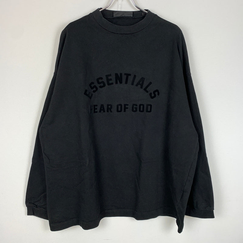 【中古品】【メンズ】 ESSENTIALS エッセンシャルズ FRONT LOGO SWEAT フロント ロゴ スウェット 長袖 トップス　 142-260730-sa-16-tei サイズ：M カラー：ブラック 万代Net店
