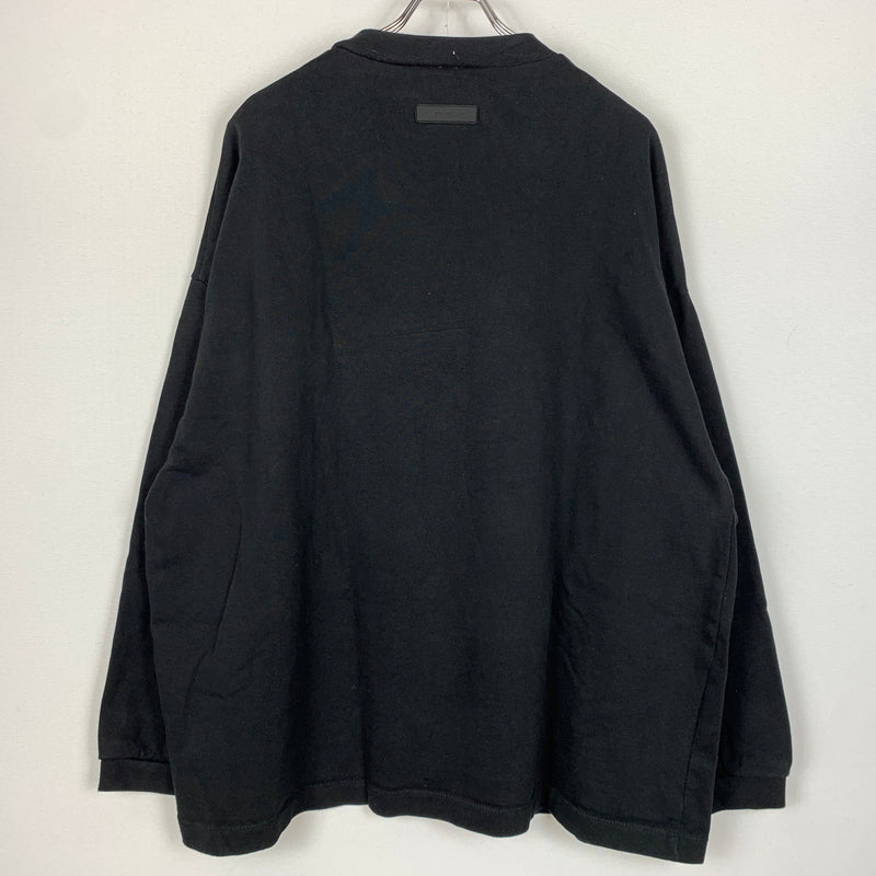 【中古品】【メンズ】 ESSENTIALS エッセンシャルズ FRONT LOGO SWEAT フロント ロゴ スウェット 長袖 トップス　 142-260730-sa-16-tei サイズ：M カラー：ブラック 万代Net店
