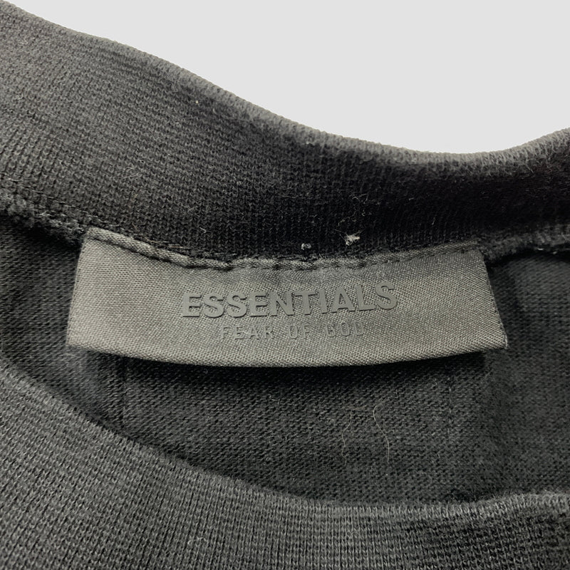 【中古品】【メンズ】 ESSENTIALS エッセンシャルズ FRONT LOGO SWEAT フロント ロゴ スウェット 長袖 トップス　 142-260730-sa-16-tei サイズ：M カラー：ブラック 万代Net店