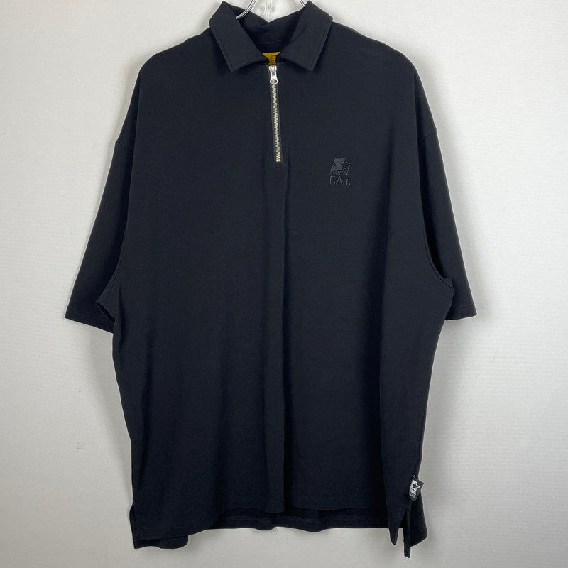 【中古品】【メンズ】 FAT エフエーティー × STARTER スターター 別注コラボ 24SS BLACK LABEL HALF ZIP JERSEY POLO SHIRT 2024年春夏 ブラック ラベル ハーフ ジップ ジャージー ポロシャツ 半袖 トップス 142-260731-sa-14-tei サイズ：SKINNY カラー：ブラック 万代Net店