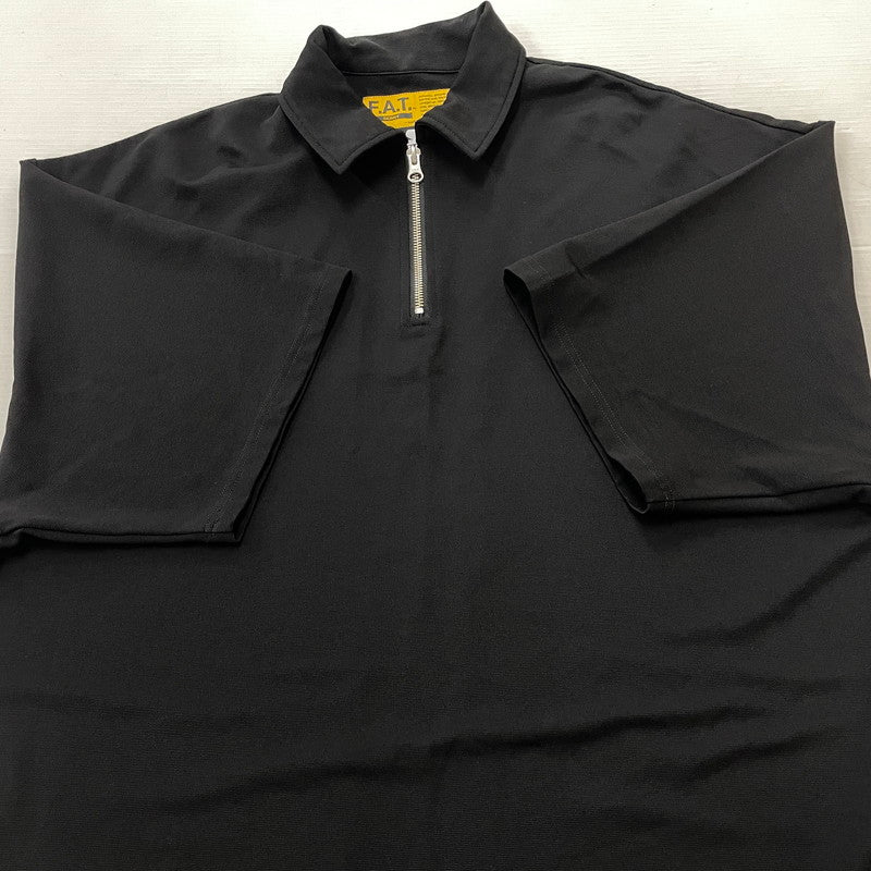 【中古品】【メンズ】 FAT エフエーティー × STARTER スターター 別注コラボ 24SS BLACK LABEL HALF ZIP JERSEY POLO SHIRT 2024年春夏 ブラック ラベル ハーフ ジップ ジャージー ポロシャツ 半袖 トップス 142-260731-sa-14-tei サイズ：SKINNY カラー：ブラック 万代Net店