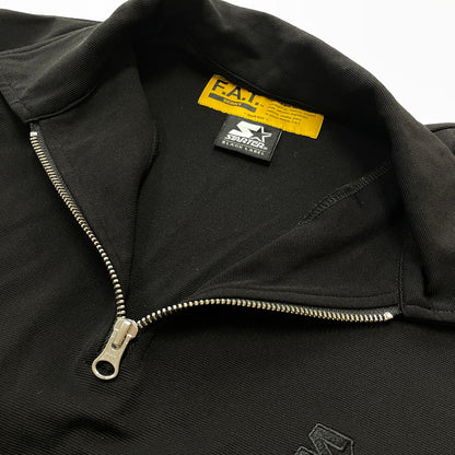 【中古品】【メンズ】 FAT エフエーティー × STARTER スターター 別注コラボ 24SS BLACK LABEL HALF ZIP JERSEY POLO SHIRT 2024年春夏 ブラック ラベル ハーフ ジップ ジャージー ポロシャツ 半袖 トップス 142-260731-sa-14-tei サイズ：SKINNY カラー：ブラック 万代Net店