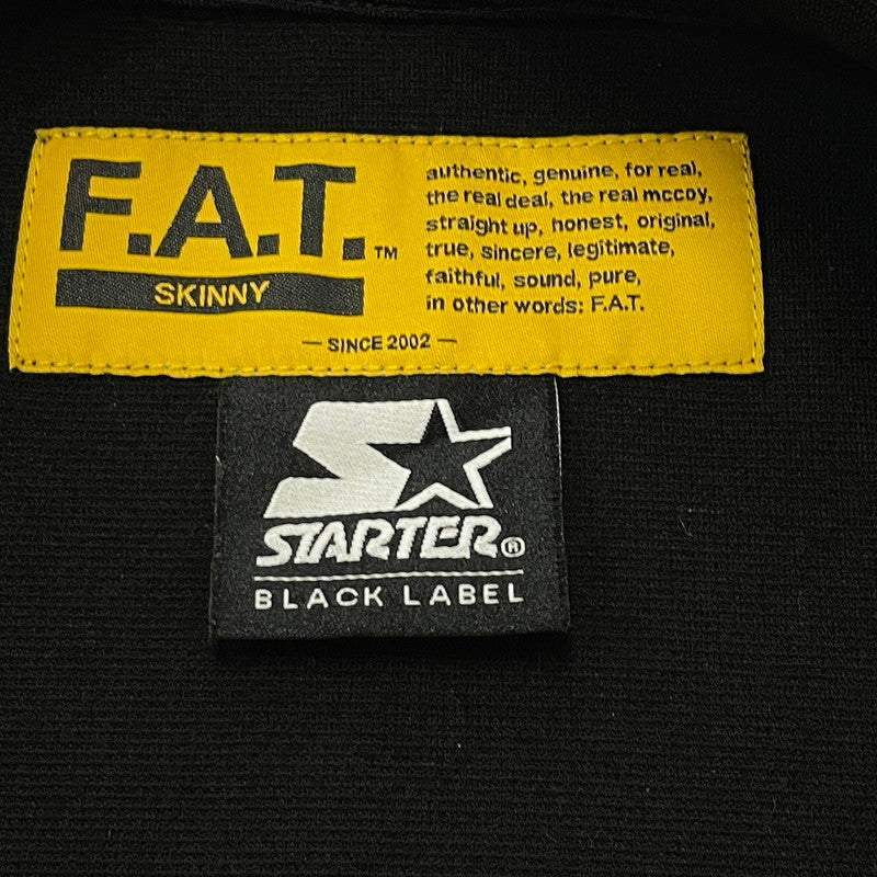 【中古品】【メンズ】 FAT エフエーティー × STARTER スターター 別注コラボ 24SS BLACK LABEL HALF ZIP JERSEY POLO SHIRT 2024年春夏 ブラック ラベル ハーフ ジップ ジャージー ポロシャツ 半袖 トップス 142-260731-sa-14-tei サイズ：SKINNY カラー：ブラック 万代Net店