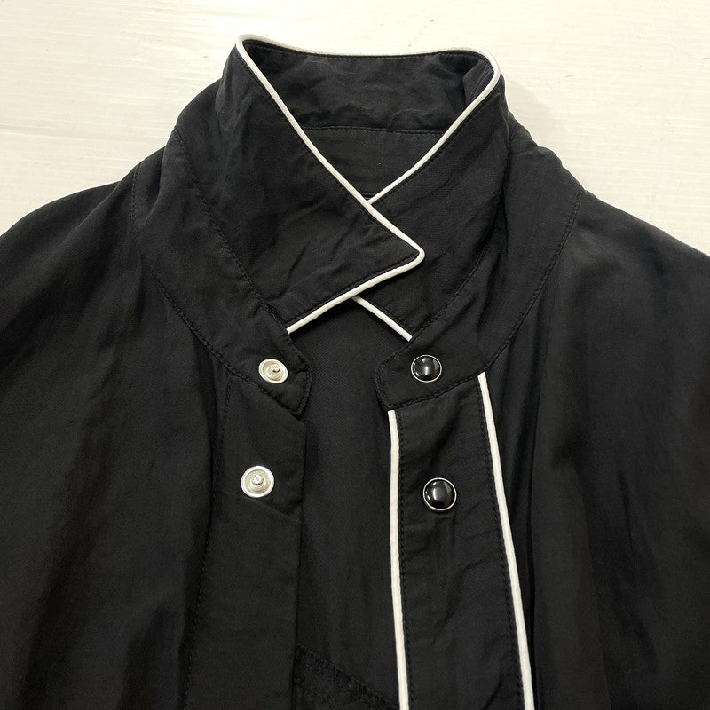 【中古品】【メンズ】 TOWN CRAFT タウン クラフト RAYON L/S SNAP SHIRT レーヨン ロング スリーブ スナップ シャツ 長袖 トップス 145-260730-sa-04-tei サイズ：M カラー：ブラック 万代Net店