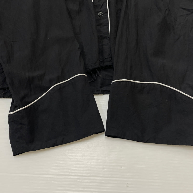 【中古品】【メンズ】 TOWN CRAFT タウン クラフト RAYON L/S SNAP SHIRT レーヨン ロング スリーブ スナップ シャツ 長袖 トップス 145-260730-sa-04-tei サイズ：M カラー：ブラック 万代Net店