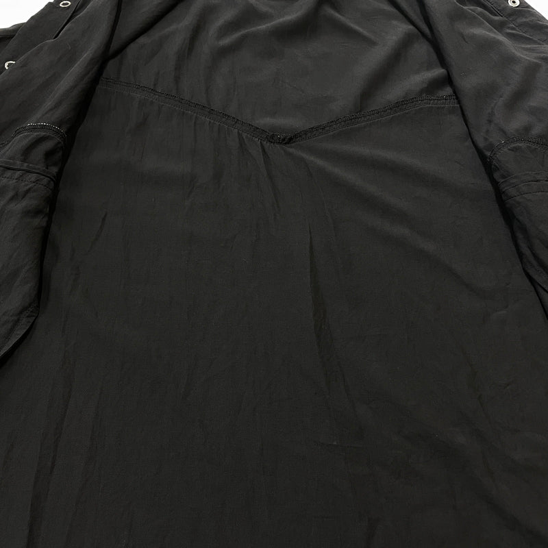 【中古品】【メンズ】 TOWN CRAFT タウン クラフト RAYON L/S SNAP SHIRT レーヨン ロング スリーブ スナップ シャツ 長袖 トップス 145-260730-sa-04-tei サイズ：M カラー：ブラック 万代Net店
