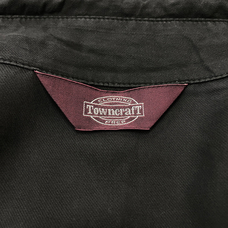 【中古品】【メンズ】 TOWN CRAFT タウン クラフト RAYON L/S SNAP SHIRT レーヨン ロング スリーブ スナップ シャツ 長袖 トップス 145-260730-sa-04-tei サイズ：M カラー：ブラック 万代Net店