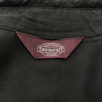 【中古品】【メンズ】 TOWN CRAFT タウン クラフト RAYON L/S SNAP SHIRT レーヨン ロング スリーブ スナップ シャツ 長袖 トップス 145-260730-sa-04-tei サイズ：M カラー：ブラック 万代Net店