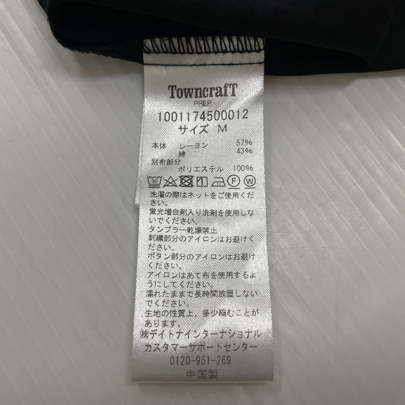 【中古品】【メンズ】 TOWN CRAFT タウン クラフト RAYON L/S SNAP SHIRT レーヨン ロング スリーブ スナップ シャツ 長袖 トップス 145-260730-sa-04-tei サイズ：M カラー：ブラック 万代Net店