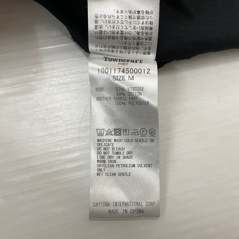 【中古品】【メンズ】 TOWN CRAFT タウン クラフト RAYON L/S SNAP SHIRT レーヨン ロング スリーブ スナップ シャツ 長袖 トップス 145-260730-sa-04-tei サイズ：M カラー：ブラック 万代Net店