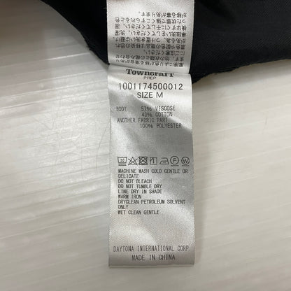 【中古品】【メンズ】 TOWN CRAFT タウン クラフト RAYON L/S SNAP SHIRT レーヨン ロング スリーブ スナップ シャツ 長袖 トップス 145-260730-sa-04-tei サイズ：M カラー：ブラック 万代Net店