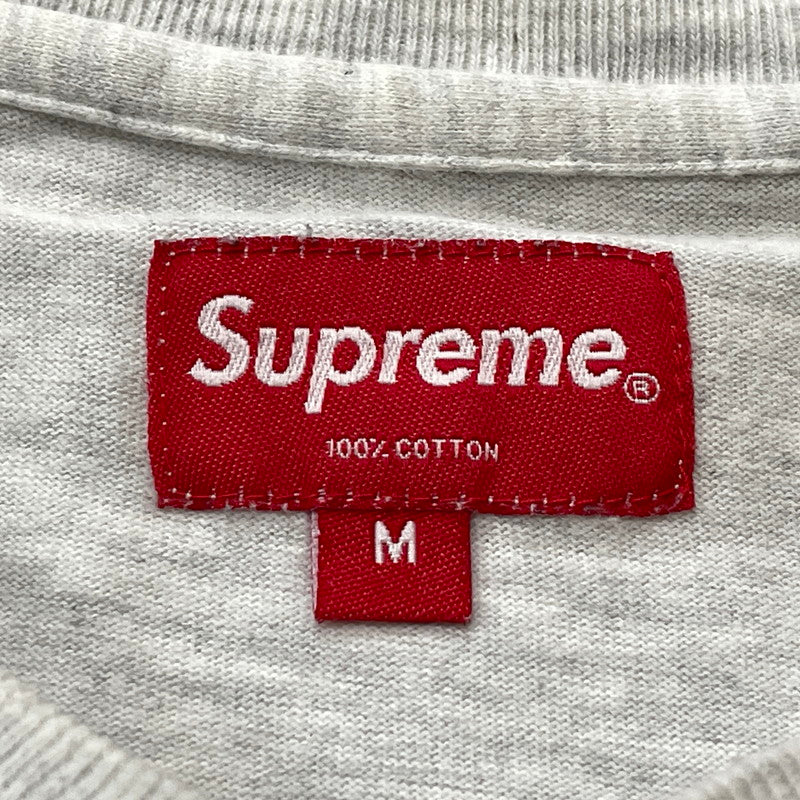 【中古品】【メンズ】 SUPREME シュプリーム SMALL BOX LOGO S/S TEE スモール ボックス ロゴ ショート スリーブ Tシャツ 半袖 トップス 149-260801-sa-18-tei サイズ：M カラー：ライトグレー 万代Net店