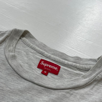 【中古品】【メンズ】 SUPREME シュプリーム SMALL BOX LOGO S/S TEE スモール ボックス ロゴ ショート スリーブ Tシャツ 半袖 トップス 149-260801-sa-18-tei サイズ：M カラー：ライトグレー 万代Net店