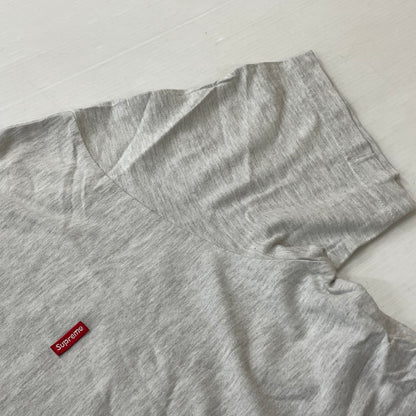 【中古品】【メンズ】 SUPREME シュプリーム SMALL BOX LOGO S/S TEE スモール ボックス ロゴ ショート スリーブ Tシャツ 半袖 トップス 149-260801-sa-18-tei サイズ：M カラー：ライトグレー 万代Net店