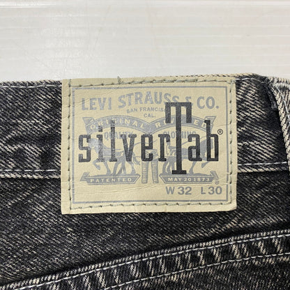 【中古品】【メンズ】 Levi’s リーバイス SILVER TAB BAGGY DENIM PANTS PC9-39290-0012 シルバータブ バギー デニムパンツ ボトムス ジーンズ ボタン裏刻印4102 156-260803-ss-09-tei サイズ：32 カラー：ブラック 万代Net店