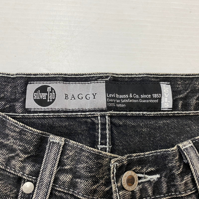 【中古品】【メンズ】 Levi’s リーバイス SILVER TAB BAGGY DENIM PANTS PC9-39290-0012 シルバータブ バギー デニムパンツ ボトムス ジーンズ ボタン裏刻印4102 156-260803-ss-09-tei サイズ：32 カラー：ブラック 万代Net店