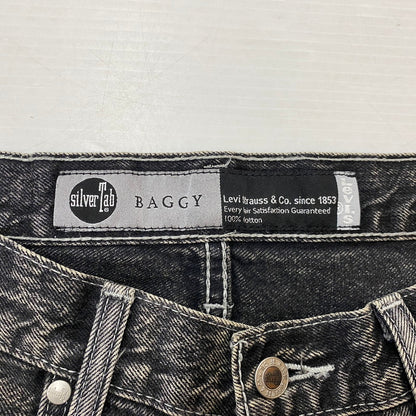 【中古品】【メンズ】 Levi’s リーバイス SILVER TAB BAGGY DENIM PANTS PC9-39290-0012 シルバータブ バギー デニムパンツ ボトムス ジーンズ ボタン裏刻印4102 156-260803-ss-09-tei サイズ：32 カラー：ブラック 万代Net店