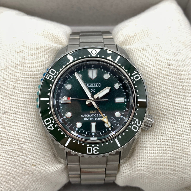 【中古品】【メンズ】 SEIKO セイコー PROSPEX DIVER SCUBA 6R54-00D0 プロスペックス ダイバーズ スキューバ 腕時計 1968 ヘリテージ GMT 自動巻 196-260801-ko-08-tei カラー：グリーン/シルバー 万代Net店