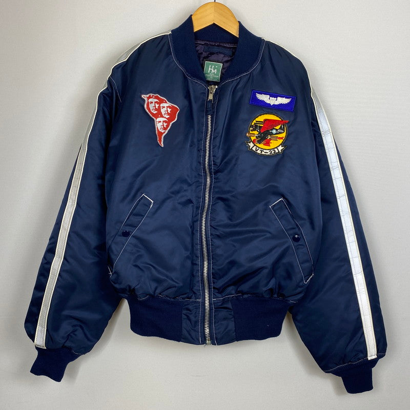 【中古品】【メンズ】 HOPE MFG ホープ マニュファクチャリング EMAR ZIP MA-1 MADE IN USA エマール ジップ アウター ジャケット アメリカ製 145-260803-ss-06-tei サイズ：XL/※袖テープ使用感あり カラー：ネイビー 万代Net店