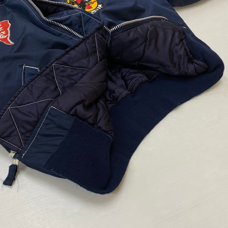 【中古品】【メンズ】 HOPE MFG ホープ マニュファクチャリング EMAR ZIP MA-1 MADE IN USA エマール ジップ アウター ジャケット アメリカ製 145-260803-ss-06-tei サイズ：XL/※袖テープ使用感あり カラー：ネイビー 万代Net店