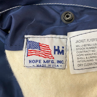 【中古品】【メンズ】 HOPE MFG ホープ マニュファクチャリング EMAR ZIP MA-1 MADE IN USA エマール ジップ アウター ジャケット アメリカ製 145-260803-ss-06-tei サイズ：XL/※袖テープ使用感あり カラー：ネイビー 万代Net店