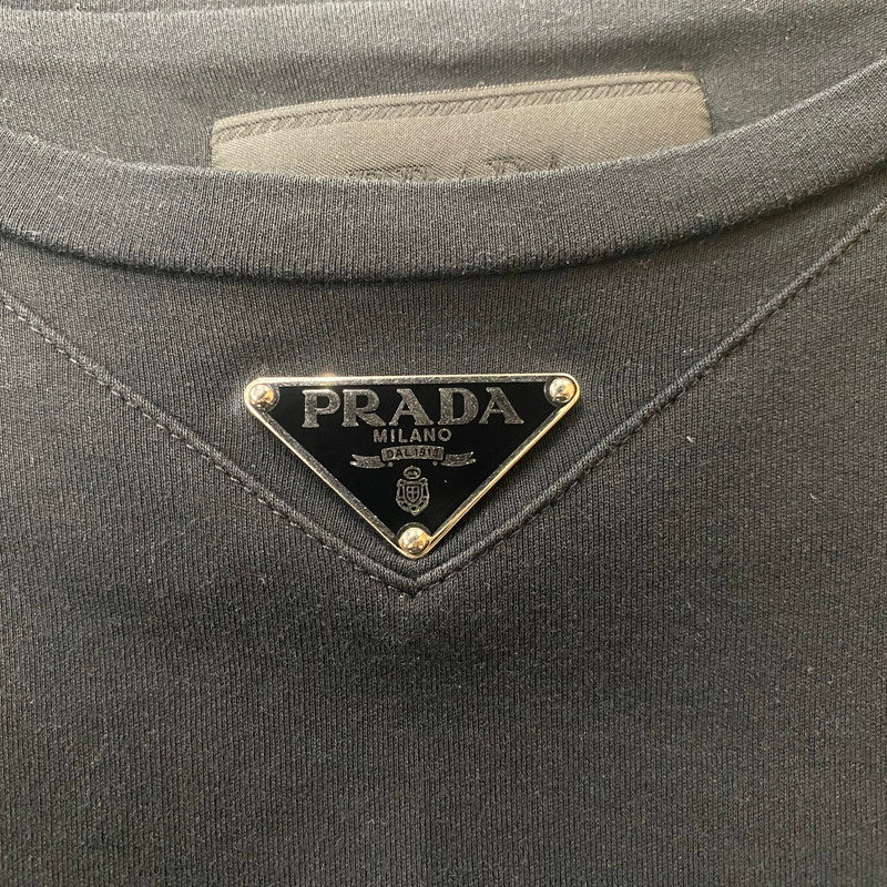 【中古品】【メンズ】 PRADA プラダ TRIANGLE LOGO S/S TEE UJN861 S232 トライアングルロゴ ショートスリーブ Tシャツ 半袖トップス 141-260803-ss-03-tei サイズ：S カラー：ブラック 万代Net店