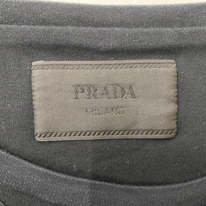 【中古品】【メンズ】 PRADA プラダ TRIANGLE LOGO S/S TEE UJN861 S232 トライアングルロゴ ショートスリーブ Tシャツ 半袖トップス 141-260803-ss-03-tei サイズ：S カラー：ブラック 万代Net店