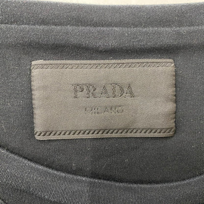 【中古品】【メンズ】 PRADA プラダ TRIANGLE LOGO S/S TEE UJN861 S232 トライアングルロゴ ショートスリーブ Tシャツ 半袖トップス 141-260803-ss-03-tei サイズ：S カラー：ブラック 万代Net店