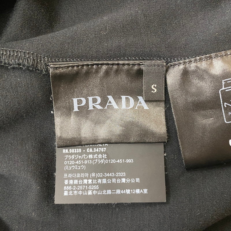 【中古品】【メンズ】 PRADA プラダ TRIANGLE LOGO S/S TEE UJN861 S232 トライアングルロゴ ショートスリーブ Tシャツ 半袖トップス 141-260803-ss-03-tei サイズ：S カラー：ブラック 万代Net店