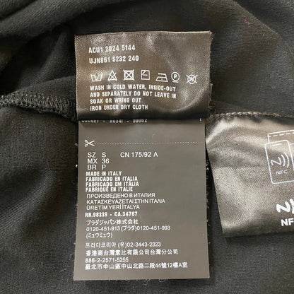 【中古品】【メンズ】 PRADA プラダ TRIANGLE LOGO S/S TEE UJN861 S232 トライアングルロゴ ショートスリーブ Tシャツ 半袖トップス 141-260803-ss-03-tei サイズ：S カラー：ブラック 万代Net店