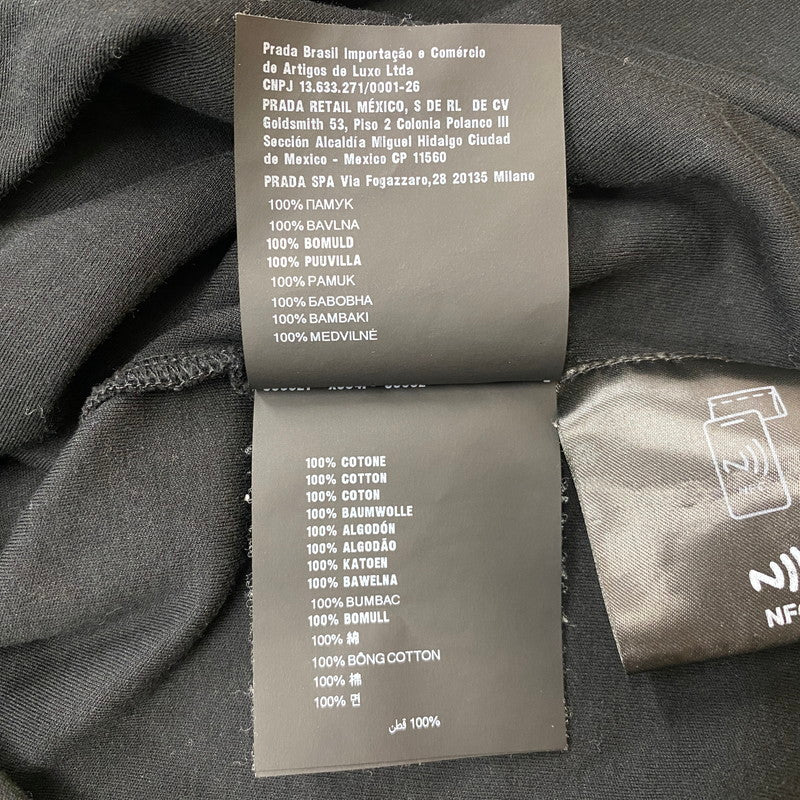 【中古品】【メンズ】 PRADA プラダ TRIANGLE LOGO S/S TEE UJN861 S232 トライアングルロゴ ショートスリーブ Tシャツ 半袖トップス 141-260803-ss-03-tei サイズ：S カラー：ブラック 万代Net店