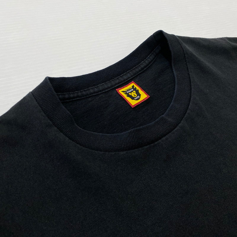 【現状渡し品】【メンズ】 HUMAN MADE ヒューマンメイド × VERDY ヴェルディ 別注コラボ VICK L/S T-SHIRT ヴィック ロングスリーブTシャツ 長袖トップス 142-260803-ss-04-tei サイズ：XL カラー：ブラック 万代Net店