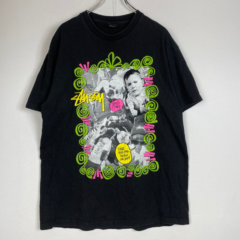 【中古品】【メンズ】 STUSSY ステューシー PHOTO WORLD TOUR S/S TEE フォトワールドツアー ショートスリーブTシャツ 半袖トップス 142-260803-ss-02-tei サイズ：L カラー：ブラック 万代Net店