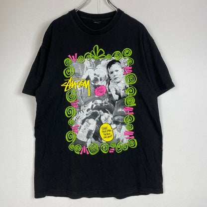 【中古品】【メンズ】 STUSSY ステューシー PHOTO WORLD TOUR S/S TEE フォトワールドツアー ショートスリーブTシャツ 半袖トップス 142-260803-ss-02-tei サイズ：L カラー：ブラック 万代Net店