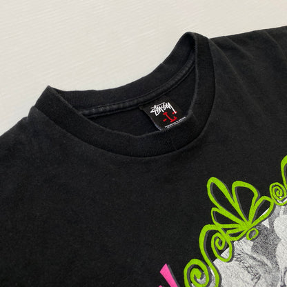 【中古品】【メンズ】 STUSSY ステューシー PHOTO WORLD TOUR S/S TEE フォトワールドツアー ショートスリーブTシャツ 半袖トップス 142-260803-ss-02-tei サイズ：L カラー：ブラック 万代Net店